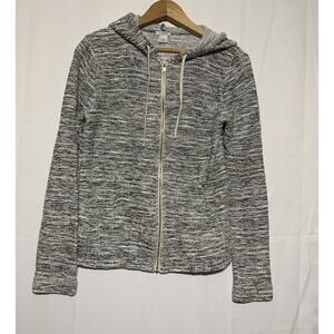 J Crew Women’s Grey Hoodie Full Zip size XS Pockets